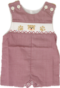 Baby SHORTTALL Smocked Gingham BulldogHooded PAWS
