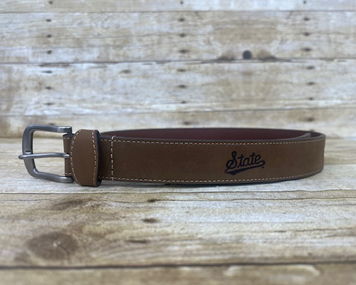 BELT Leather Crazy Horse STATE W TAIL Emblemossed