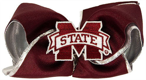 Divine Creations Bow King Glitzy Lame Layrd Rbn Silver Patch M-State