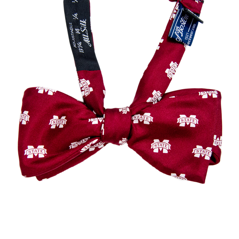Global Neckwear Maroonecklaceeting Bowtie Silk Btrfly M-State All Over Not Woven