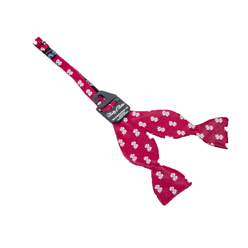 Global Neckwear Maroonecklaceeting Bowtie Untied Woven Silk Btrfly M-State All Over