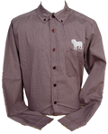 Men's Button Down Bulldog Silhouette