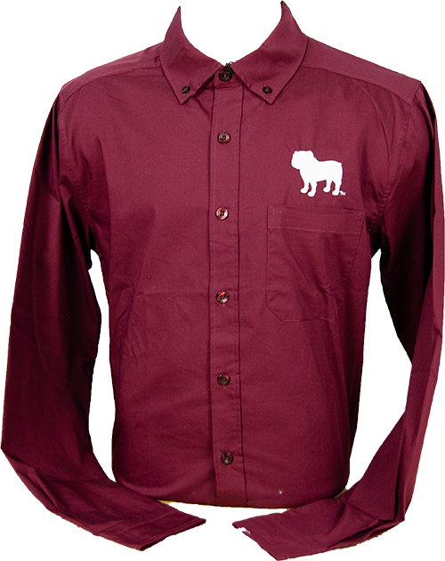 Men's Button Down Flight Bulldog Silhouette