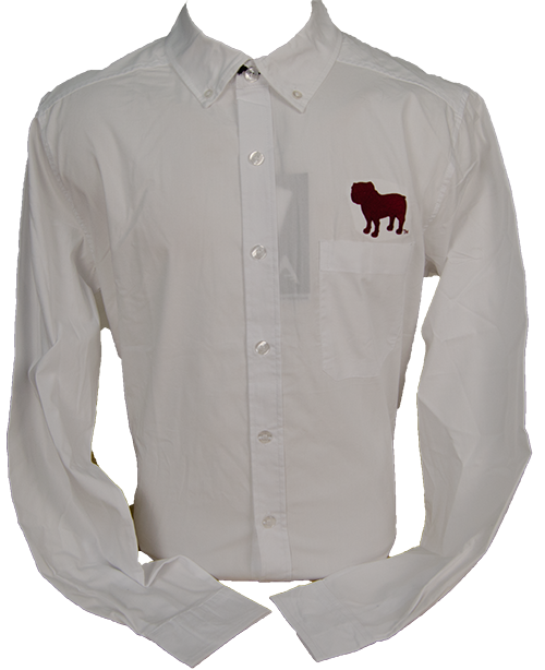 Men's Button Down Flight Bulldog Silhouette