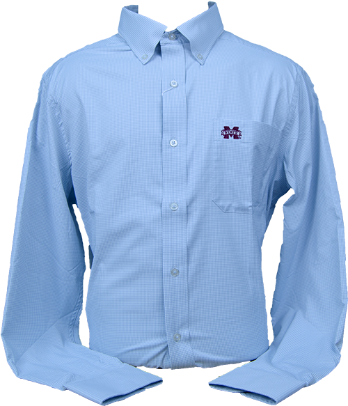 Southern Tide Button Down Men's Long Sleeve Gameday Gingham M-State