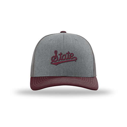 Uscape Apparel L Cap Baseball Emblem St Script Trckr Richardson Tri Color Mesh Bk