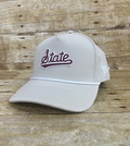 Cap Baseball Five Panel Curved Bill Rope Script State Rubber Long Sleeve Logo Adjustable