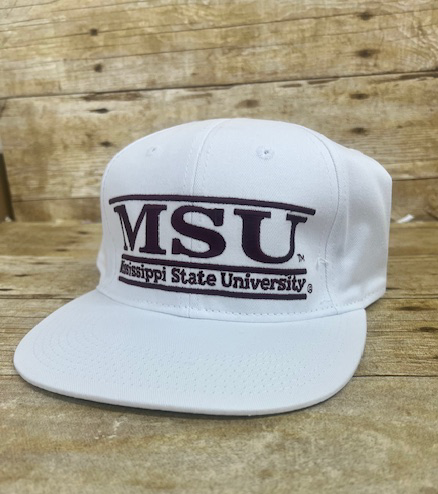 The Game Cap Baseball Flat Bill MSU Double Bars