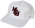 47 Brand Cap Baseball White Hitch Rope Bill MSU Interlock