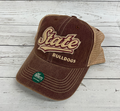 L2 Brands Cap Trucker Leather Script State