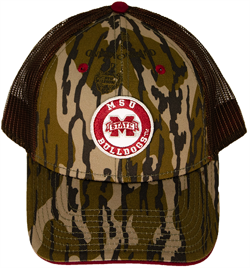 Drake/Icon Outdoors Cap Baseball Trucker Bottomland  Patch MSU Bulldogs M-State Meshbk