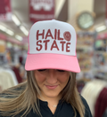 Cap Baseball Truckr Hail State Smily Fp White Mesh Back Adjustable