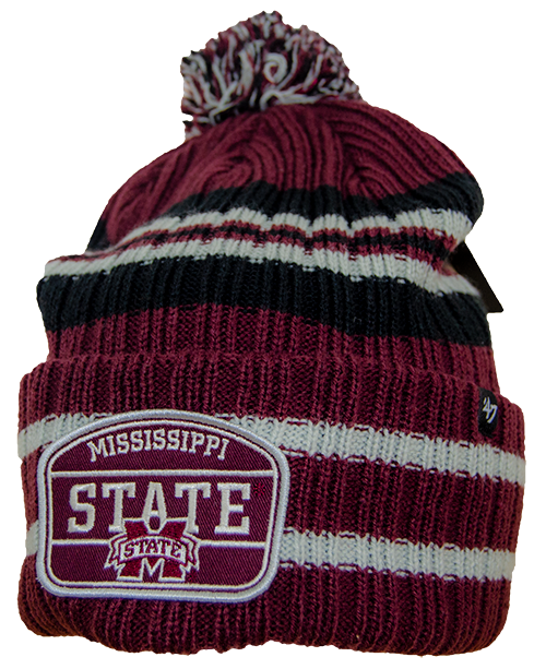 47 Brand Cap Knit Beannie Patch Pom M-State