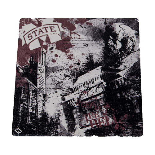 Thirstystone Resources, Inc. Coaster Single Square Var MSU Icons Splatter Ptrn