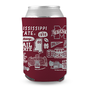 Jardine Assoc Coozie Can Impressions M-State Hail State Buildings Various Logos