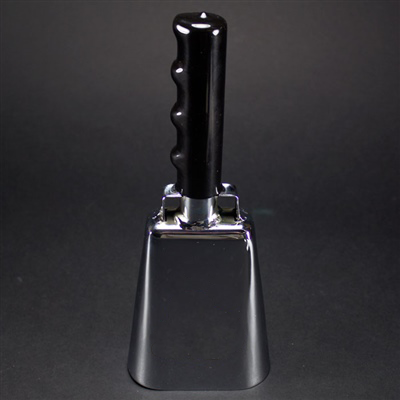Bully Bell Cowbell Medium Black Handle Chrome