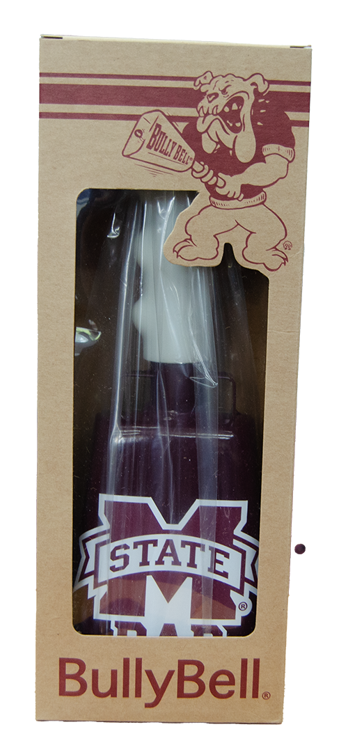 University Screenprint/Bully Bell Cowbell Med Maroon W Dad Decal Boxd