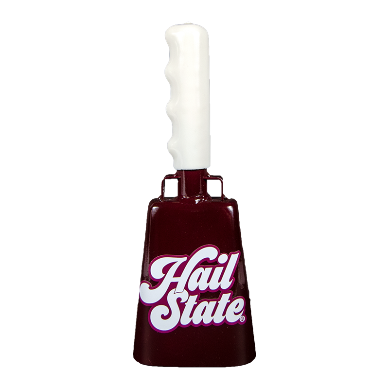University Screenprint/Bully Bell Cowbell Med White W Maroon Hail St Decal Boxd