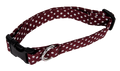 Dog Collar World Dog Collar Small Maroon Polka Dot