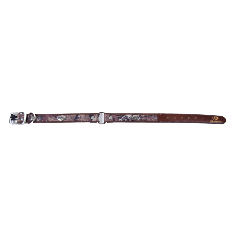 Dog Collar Nylon Leather Mossy Oak M-State Conchos