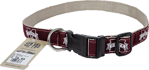 Divisions Of Zeppelin Products, Inc. Dog Collar Ribbon Over Web M-State On Sand L