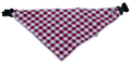 Dog Scarf Maroon Gingham