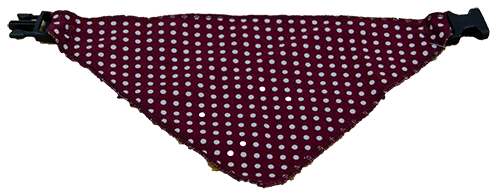 Dog Scarf Maroon Polka Dot