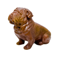 Orlandi Statuary Figurine Bulldog 13" Sitting Little Brutus Sand
