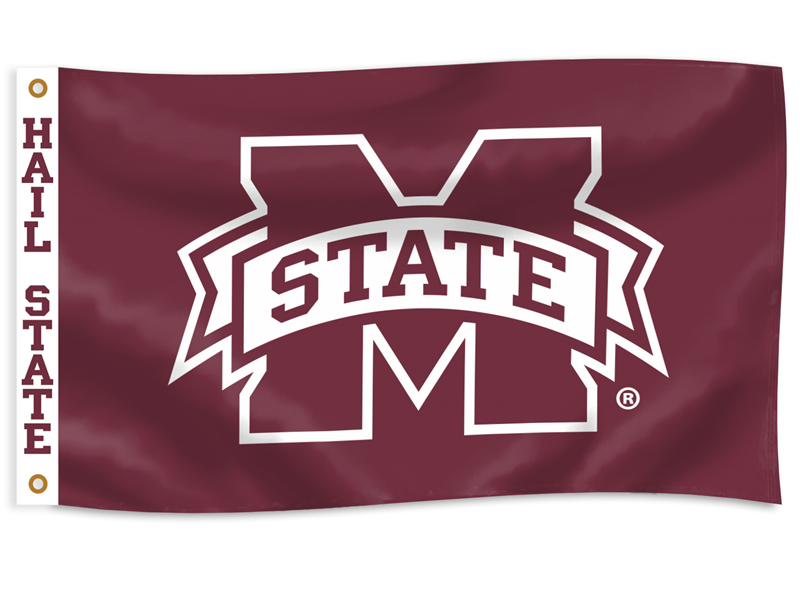 University Blanket & Flag Corp. Flag 3X5 M-State Prntd Hoodedr Hail State Ultrawave