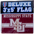 Wincraft Inc. / Stockdale Technologies Flag 3X5 Deluxe Mississippi State MSU Interlocked Stripes Vintage