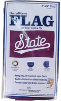 University Blanket & Flag Corp. Flag 3X5 State W Tail Durawave