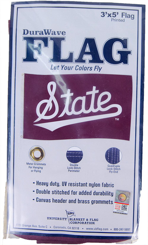 University Blanket & Flag Corp. Flag 3X5 State W Tail Durawave