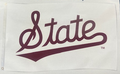 University Blanket & Flag Corp. Flag 3X5 State W Tail Maroon Durawave