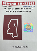 Sewing Concepts Inc Flag Banner Dbl Side MS Shape W Star
