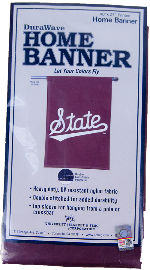 University Blanket & Flag Corp. Flag Banner State W Tail Durawave