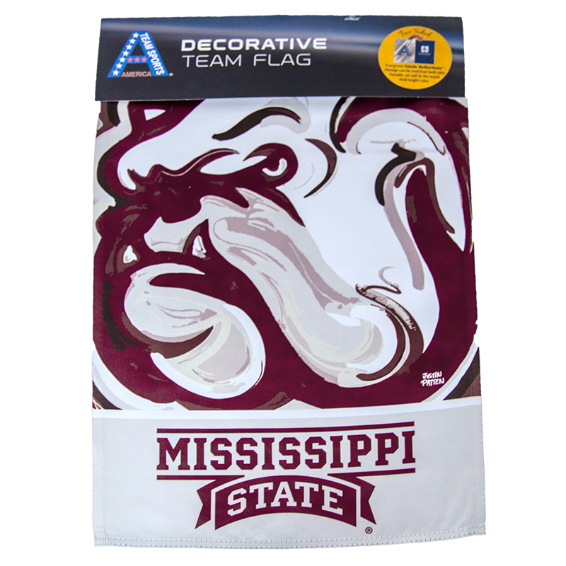 Garden Flag Suede Bulldog Face Wordmark