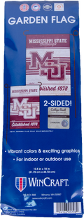 Wincraft Inc. / Stockdale Technologies Flag Grdn 12X18 2Sd Inv Colors Mississippi State Bulldogs MSU Interlocked Stripes