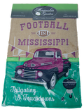 Magnetnolia Garden / Dicksons, Inc. Flag Grdn Burlp Truck Football In MS Ds Dbl Applique
