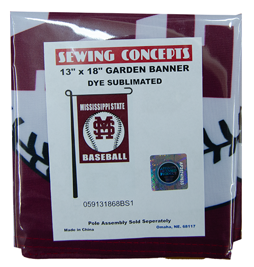 Sewing Concepts Inc Flag Grdn Mississippi State Baseball M-Over-S Baseball