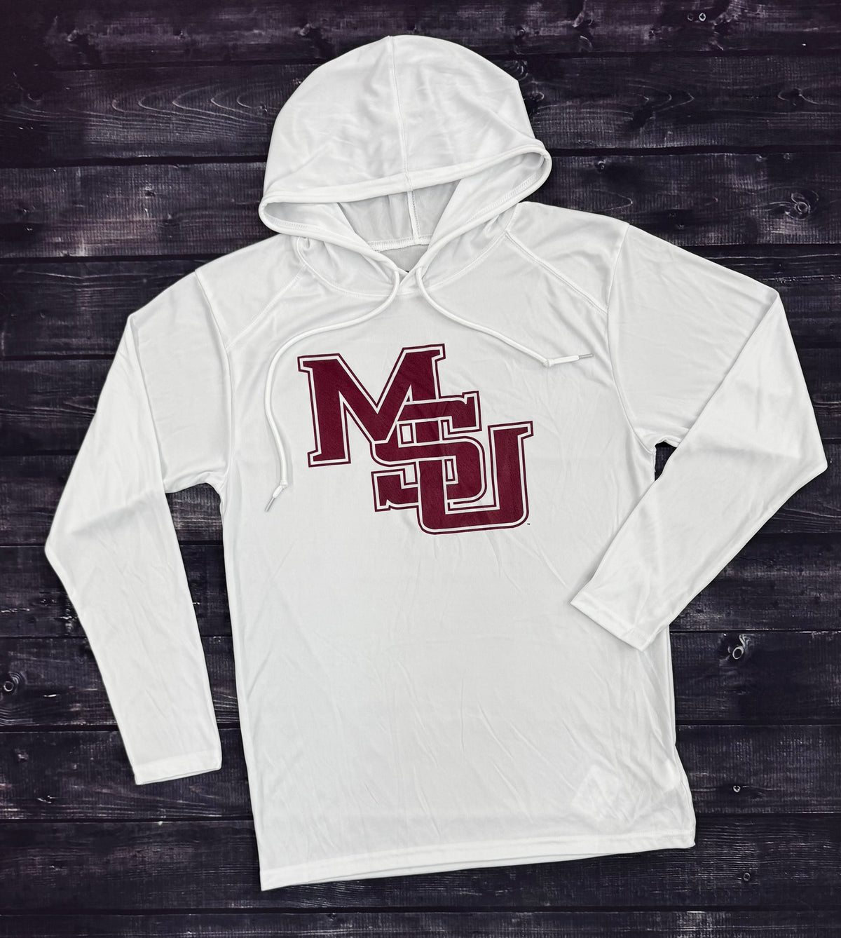 Badger T-Shirt Long Sleeve Hooded MSU Interlock