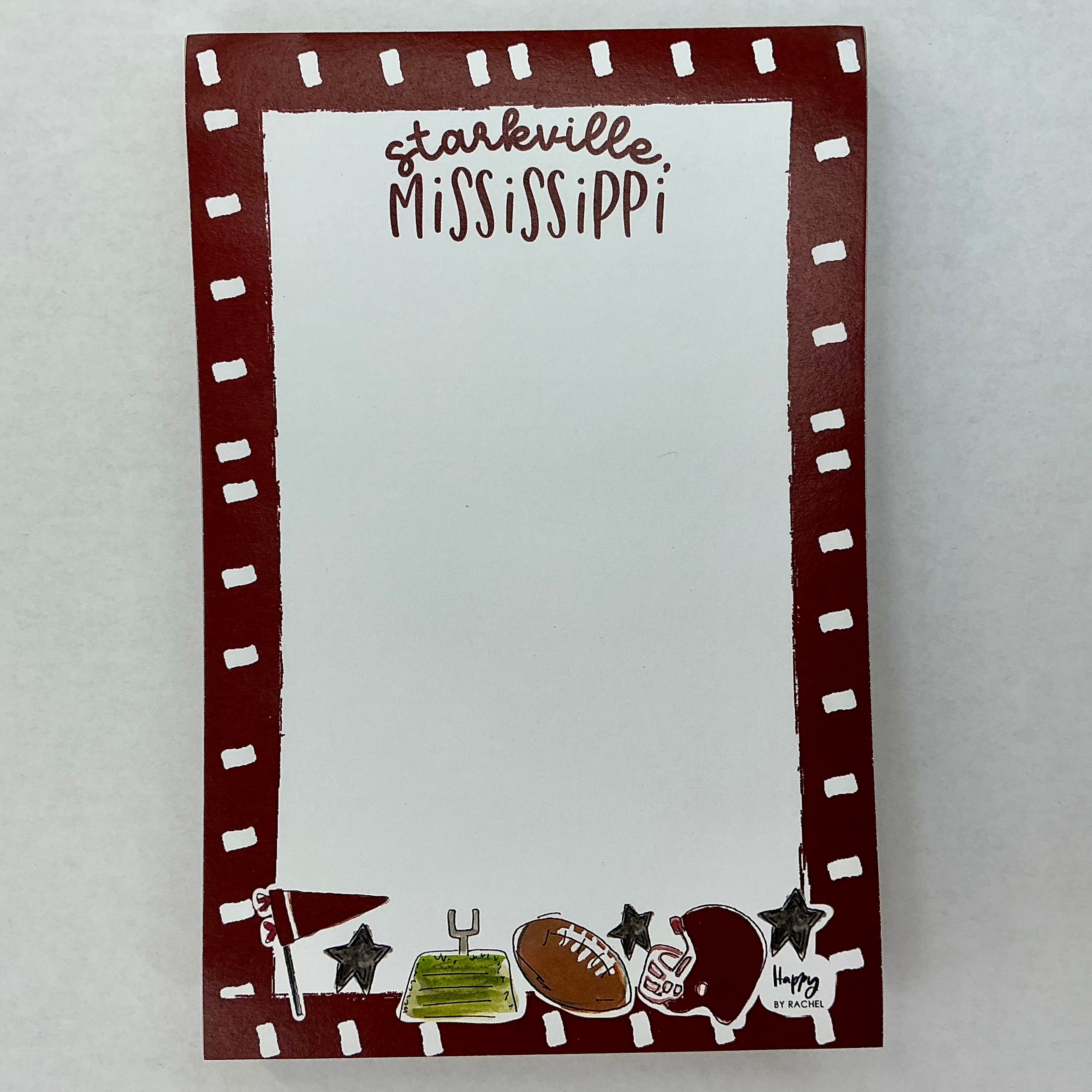 Notepad Memo Starkville Mississippi Dash Border