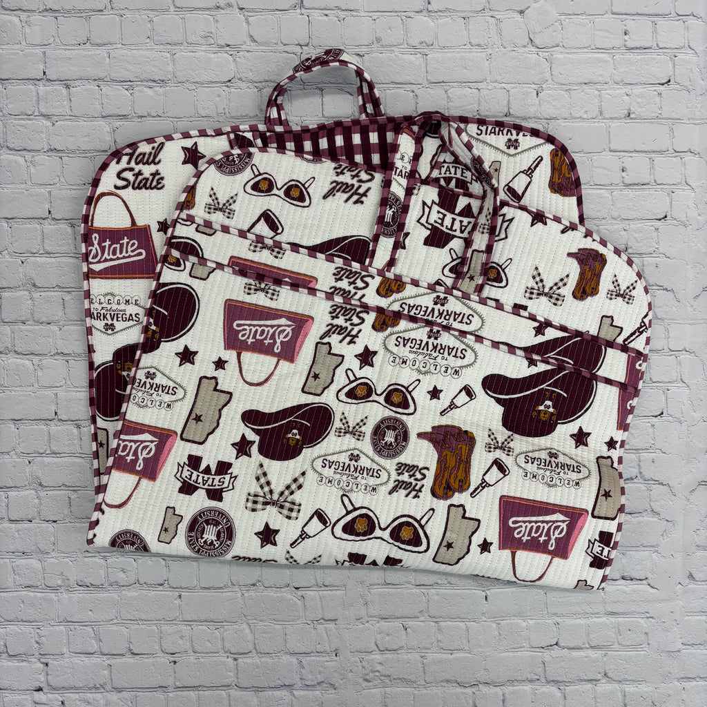 Garment Bag Quilted M-State Hail State Script State Other Logos