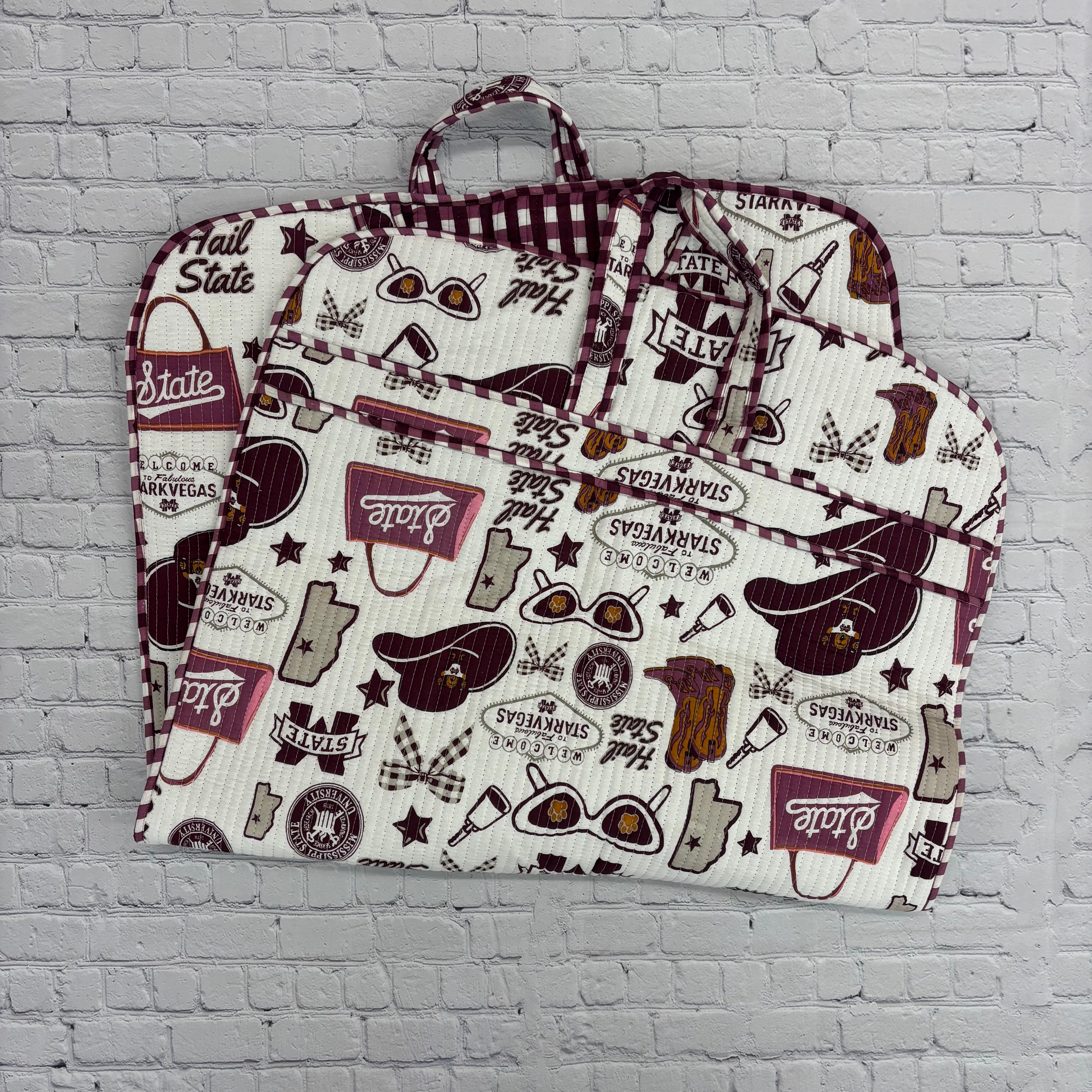 Garment Bag Quilted M-State Hail State Script State Other Logos
