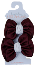 Beyond Creations Hair Bow 2Pk Mini Anne Mrn Grosgn White Knot