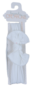 Hair Hooded Band Pnths Wide Knotted Bow