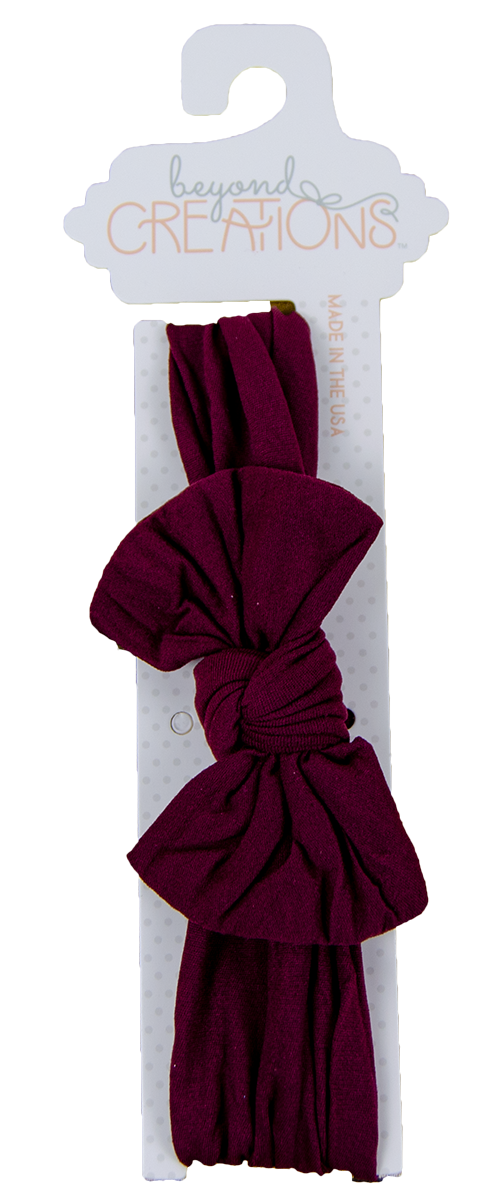 Hair Hooded Band Pnths Wide Knotted Bow