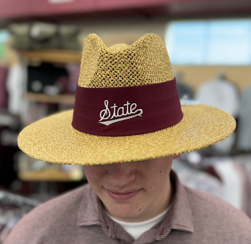 Logofit Hat Straw Angler Safari Script State