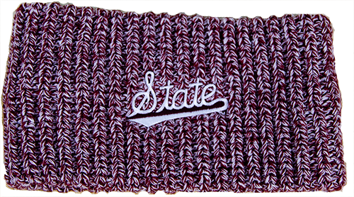 Logofit Hooded Band Earband Knit Sloane Script State