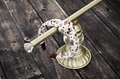 Wee Ones L Hooded Bandm Wrapped College Star Prnt Standing Bulldog M-State Knot Tips Maroon