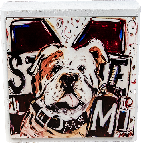 Home Block Wd Bulldog W Collar